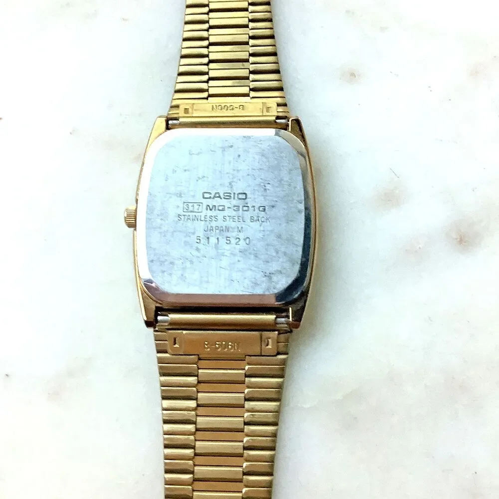 Vintage Casio Men Analog Quartz 317 MQ-301G Dress Watch Japan M Needs Battery
